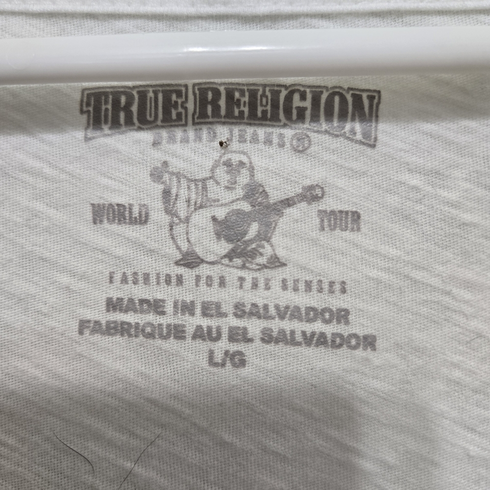 True Religion White Graphic Tee Size L - Picture 2 of 13